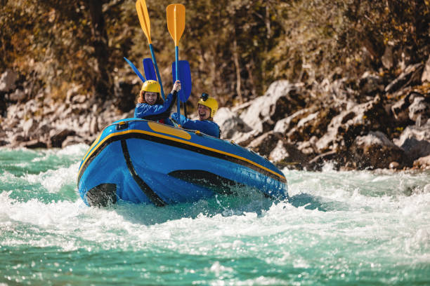 istock Family Adventure on Whitewater Rafting Trip with Guide 2161603439