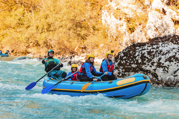 istock Group of Diverse Friends White Water Rafting 2161603483