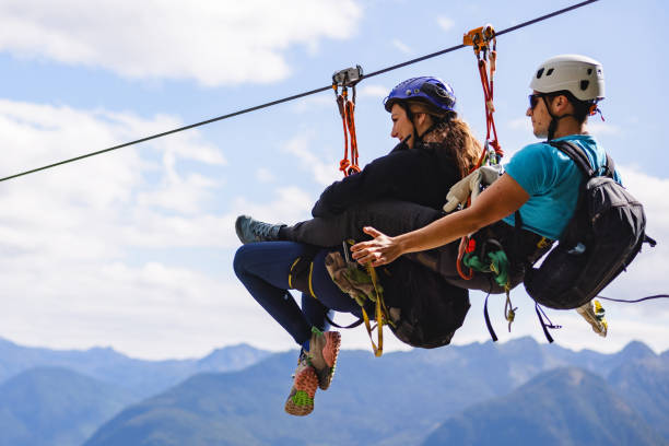 istock Zip Line Adventure in Scenic Mountains 2161605272