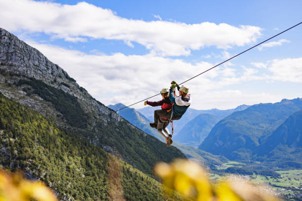 istock Zip Line Adventure Over Scenic Mountain Landscape 2161605283