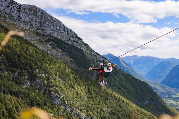 istock Thrilling Zip Line Adventure Over Mountainous Landscape 2161605298