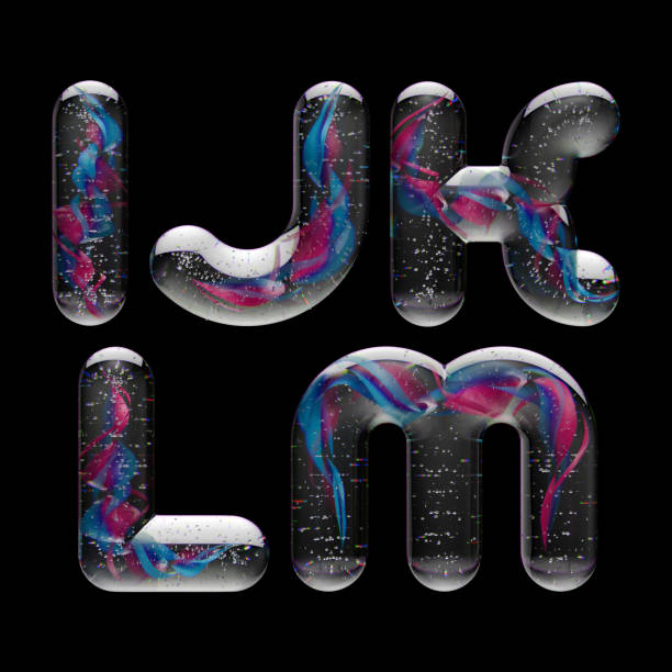 istock 3d render of letters made with shiny glass marbles effect 2161609152