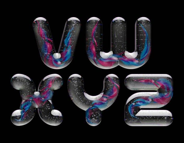 istock 3d render of letters made with shiny glass marbles effect 2161609167