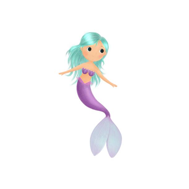 istock cute mermaid  ,girl,Postcard, card, background , icon, symbol 2161609817