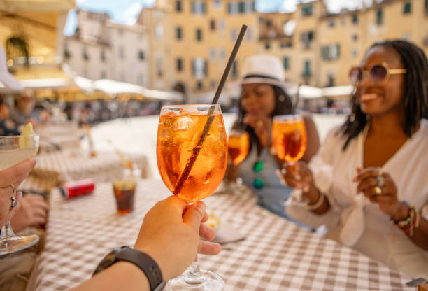 istock Friends enjoying cocktails in Lucca 2161610459