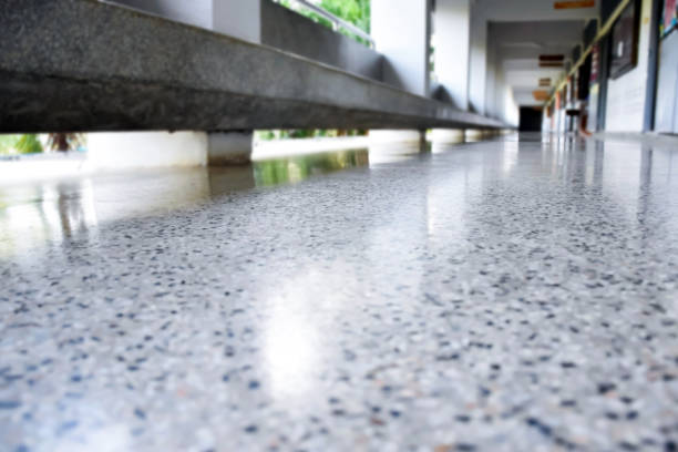 terrazzo floor - stockwerk stock-fotos und bilder