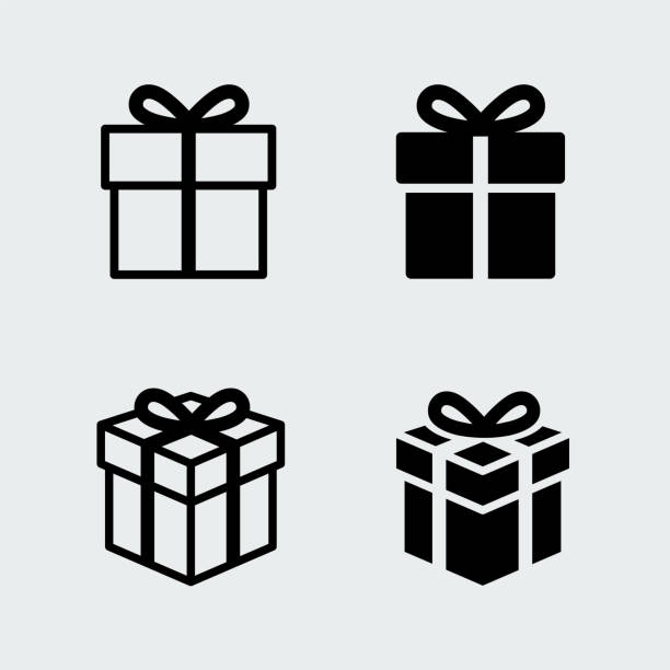 Surprise gift box. Easy editable vector design.