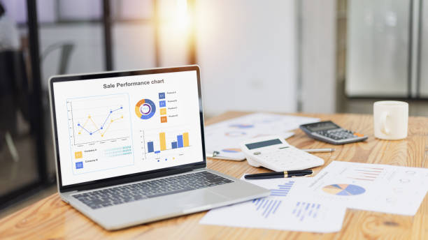 istock Laptop computer with analysis report and advisor showing plan. 2161615264