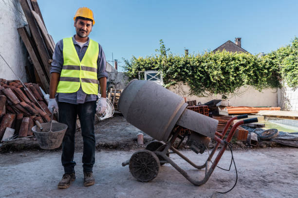 Portrait of a construction worker working on a construction site