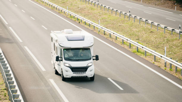 istock Motor home on a highway 2161618602