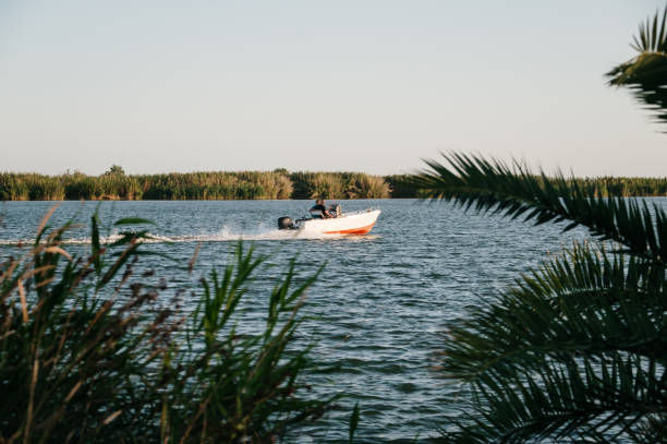 istock Fishing boat in motion 2161619015