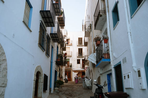 A street in Peniscola old town, Spain
