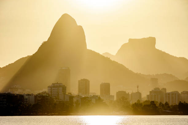 Sunset at the Rodrigo de Freitas lagoon
