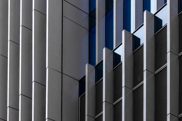 istock Facade Modern Building Exterior Details.  Architectural contemporary concept 2161628799