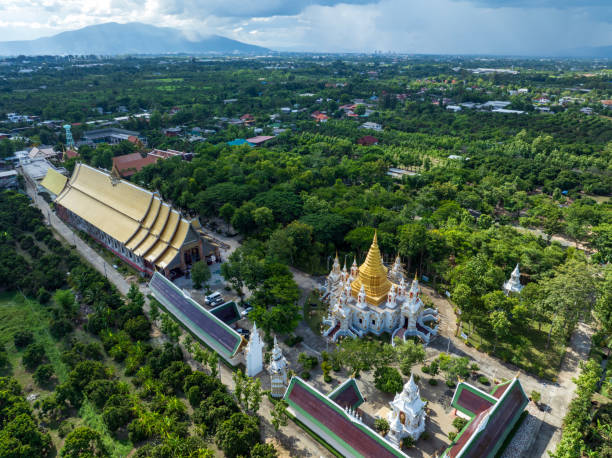 istock Beautiful temple in Chiang Mai, Thailand 2161629848