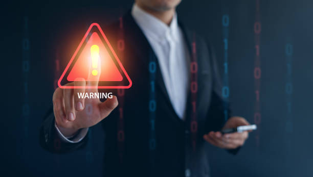 istock Malicious software, virus and cybercrime, System warning hacked alert,  cyberattack on online network, data breach, risk of website. compromised information concept. 2161630548