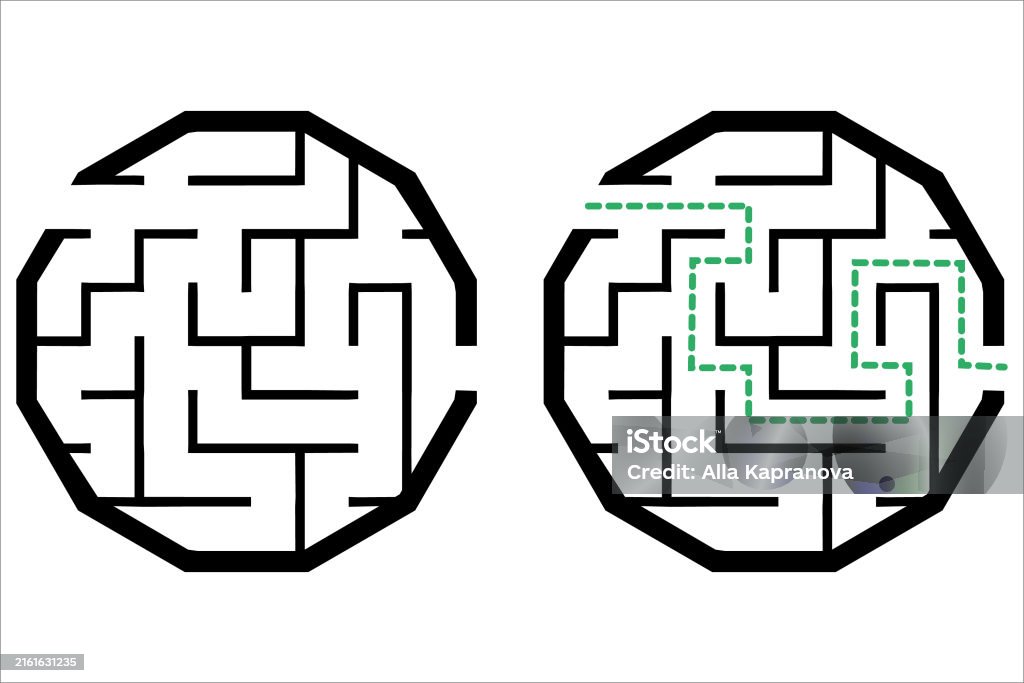 Simple Labrith Simple Labyrinth Stock Illustration - Download Image Now - Abstract ...