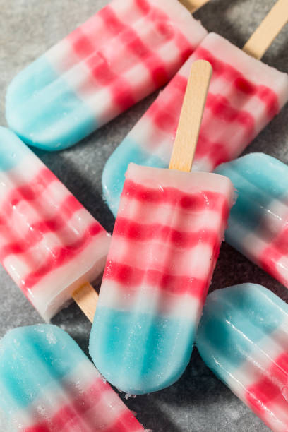 istock Patriotic Red White and Blue Popsicles 2161632217