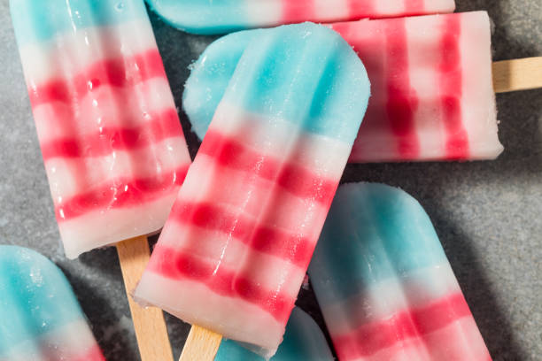 istock Patriotic Red White and Blue Popsicles 2161632274