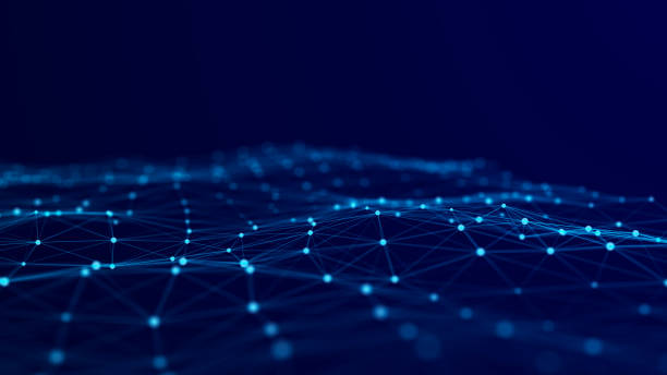 istock Modern design of network connection structure. Abstract background with interlacing dots and lines. 3D rendering. 2161633091