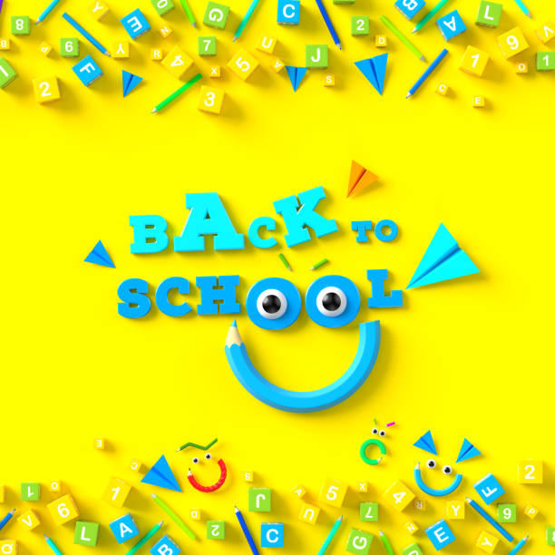 istock Back to school background. Colorful back to school greeting design.. 3D illustration 2161633702
