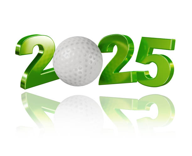 istock Golf ball 2025 Design with a White Background 2161634864