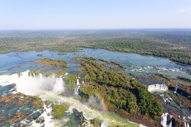 istock Iguazu falls helicopter view, Argentina 2161636261