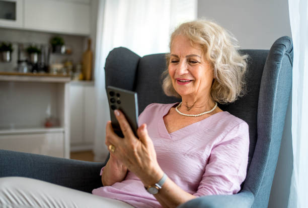 istock Senior woman relaxing at home 2161636305