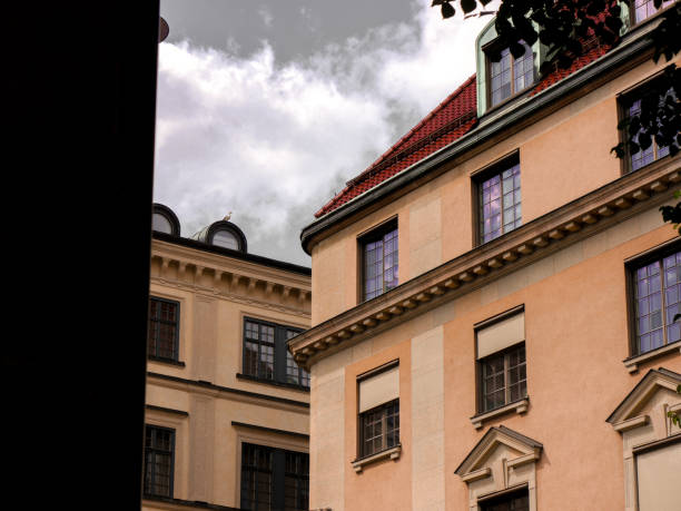 Low angle view of buildings against sky