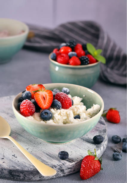 istock cottage cheese with fresh berries for a healthy breakfast 2161639600