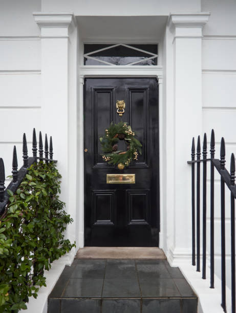 istock Christmas Door Wreath 2161641269