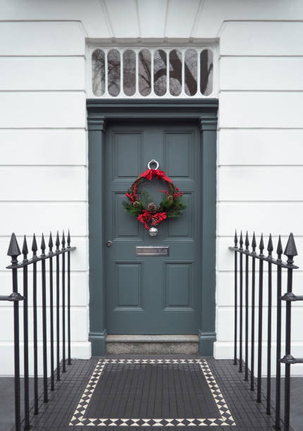 istock Christmas Door Wreath 2161641296