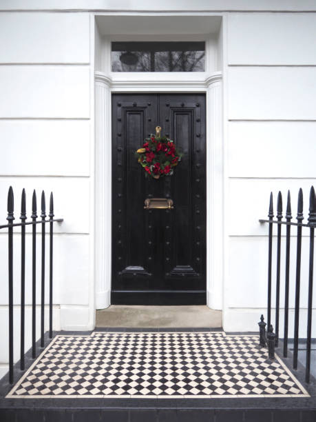 istock Christmas Door Wreath 2161641323