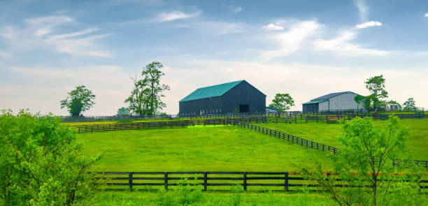 Barn with fence- Lexington. Kentucky