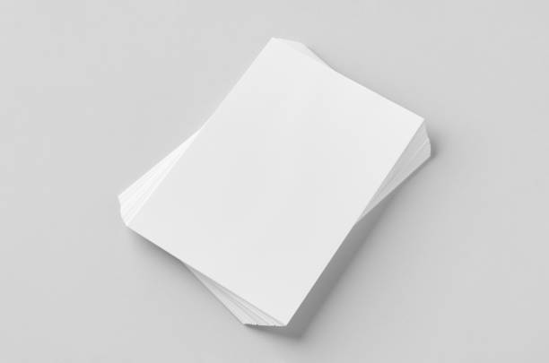 istock Cv, resume, letterhead, invoice mockup. Stack of A4 papers on a grey background. 2161651550