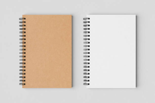 istock White and kraft spiral notebooks mockup. 2161651766