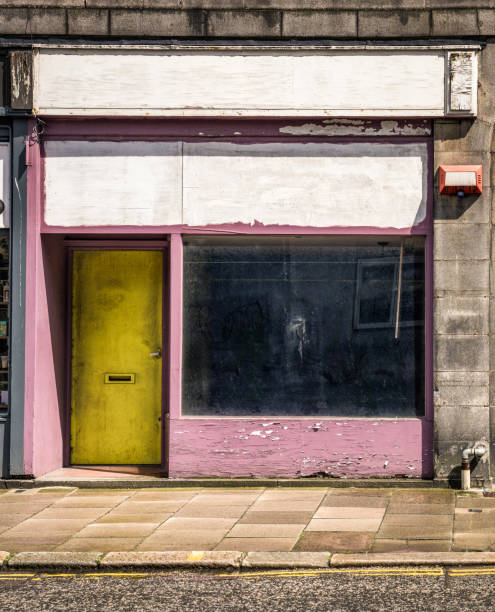 istock Abandoned shop on the street 2161652307