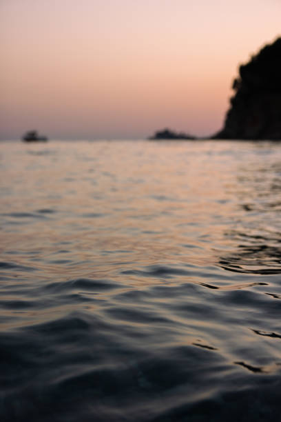 bright sunset at the sea