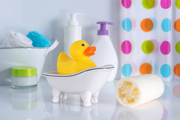 istock A rubber duckling for a children's bathroom. 2161658022