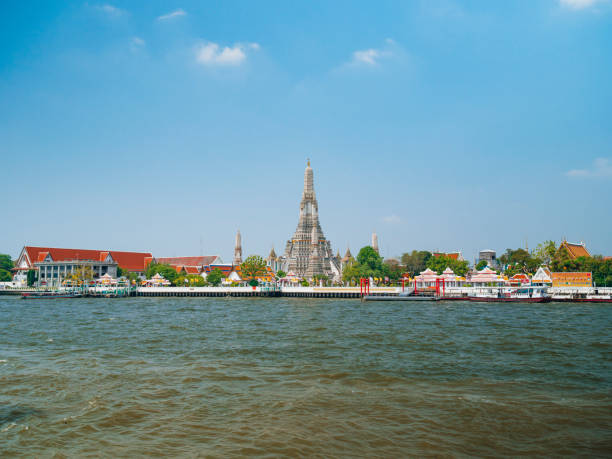 Wat Arun on the Chao Phraya river in Bangkok, Thailand