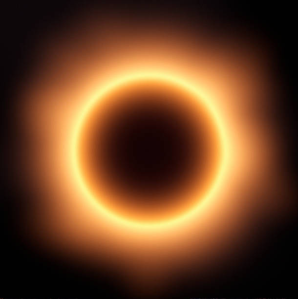 Radiant circle of orange light.