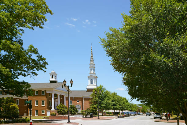 istock Academy St in downtown Cary, North Carolina 2161667231