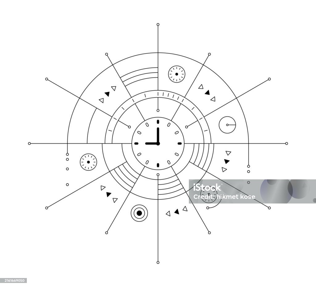 Round Clock Interface Clock Concept Inside Digital Interface Round Digital Interface And ...