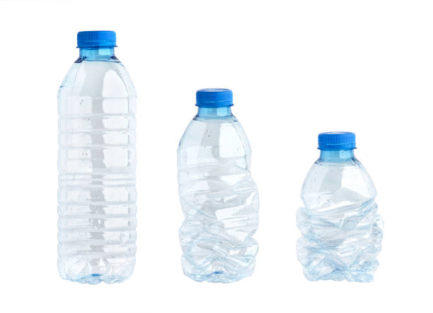 istock Plastic water bottle isolated on white background. Used twist water plastic bottles. 2161670348