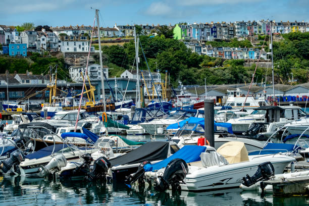 Brixham, Devon, UK – June 27 2024. Brixham Harbour on the South Devonshire coast