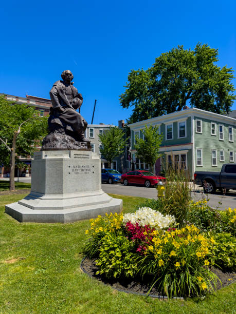 Salem, Massachusetts, USA. Statue Nathaniel Hawthorne 1804 1864