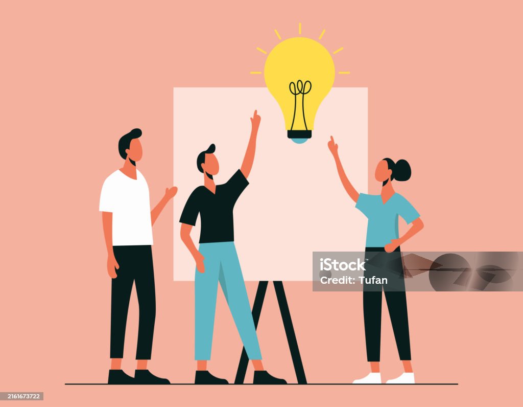 Brainstorming Session Illustration Creative Meeting Team Collaboration ...