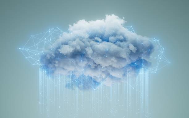 cloud computing artificial intelligence data center multi cloud hybrid cloud information storage cyber security encryption edge computing data lake - cloud computing stockfoto's en -beelden