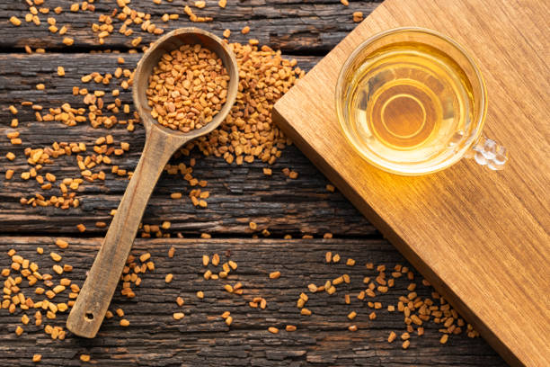 istock Hot tea from aromatic and organic fenugreek seeds - Trigonella foenum - graecum 2161677085