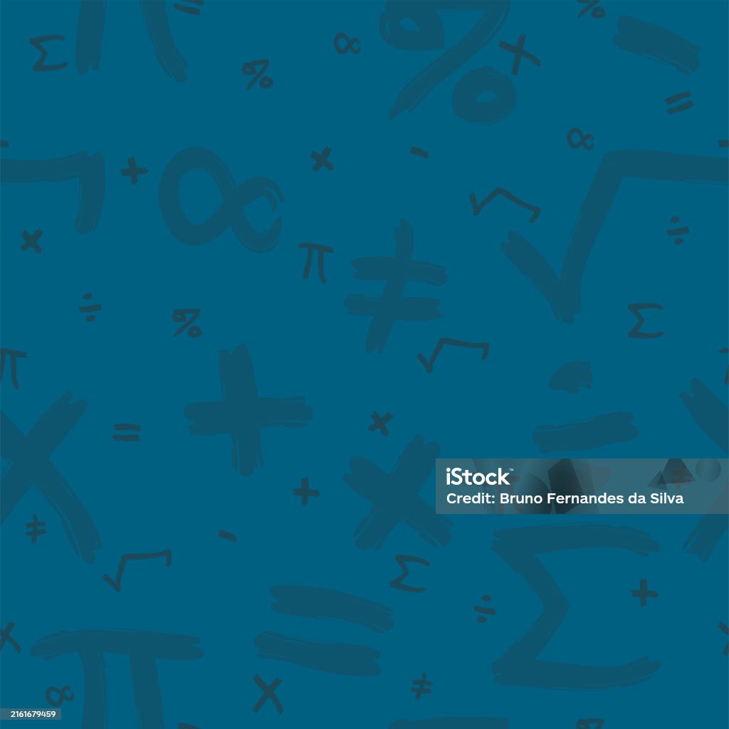 Link Math Patten's Mathematics Pattern Various Mathematics Symbols On Blue Background ...